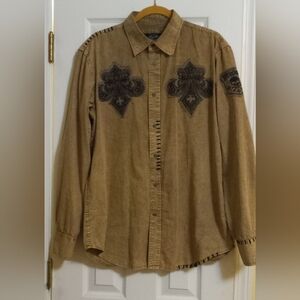 AFFLICTION Men's button down shirt Size Large